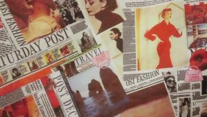 vintage newspaper marketing collage